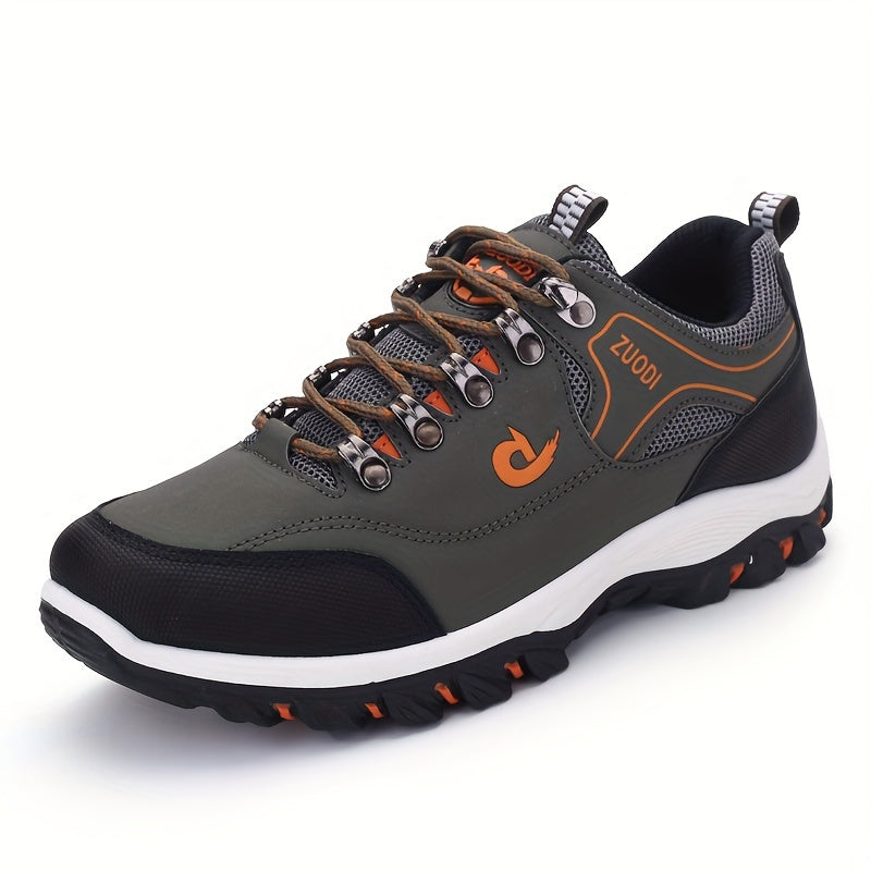 Plus-Size Men Hiking Boots Non-Slip EVA Sole PU Upper Mesh Interior Outdoor Durable Lace-Up