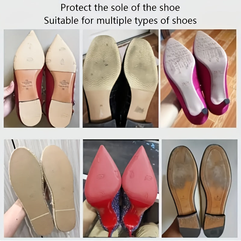 Self-Adhesive Non-Slip Shoe Sole Protector Pads for Heels and Boots