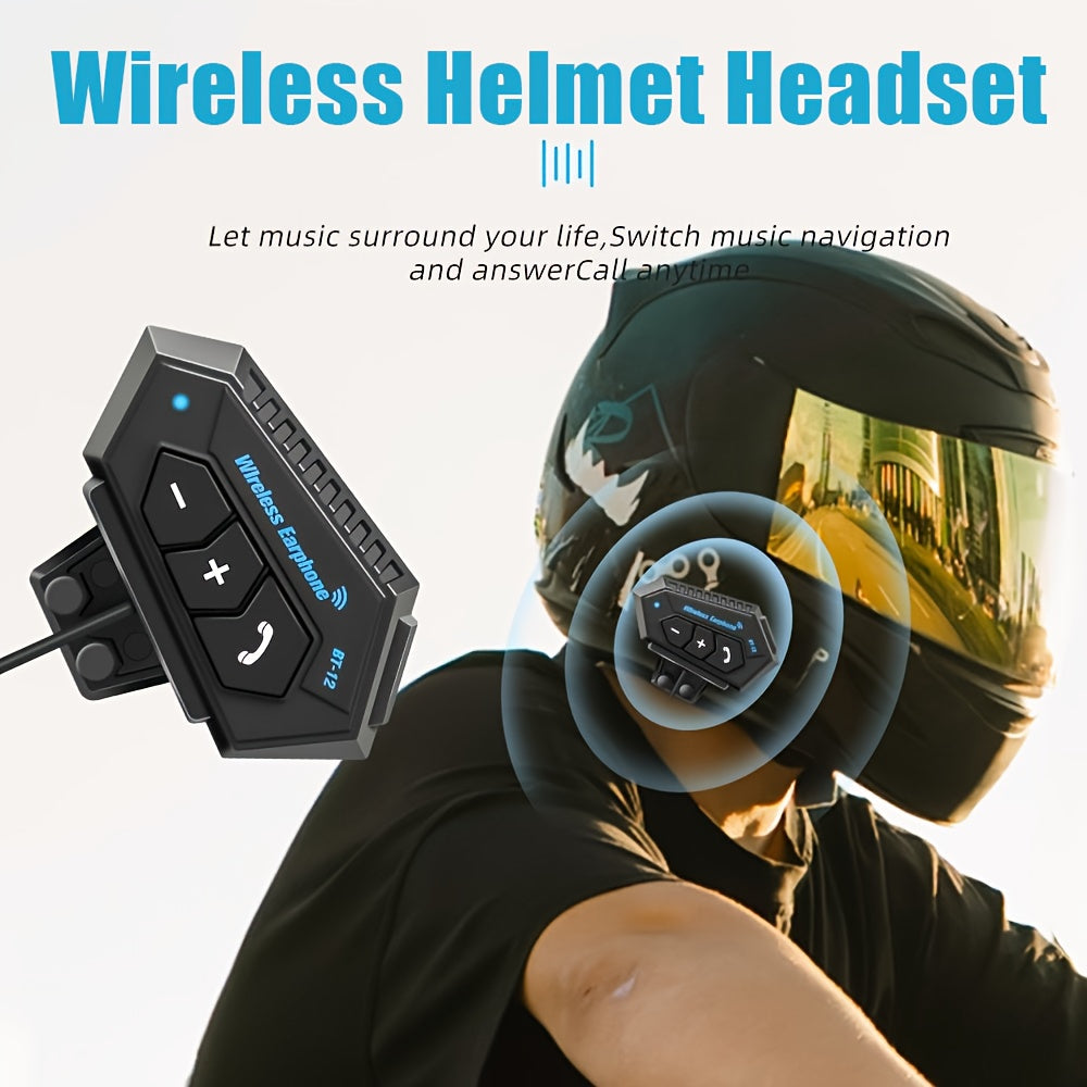 Wireless Motorcycle Helmet Headset Stereo Earphone Bluetooth 5.0 Waterproof