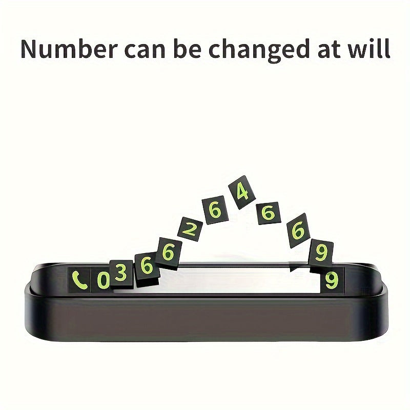 Plastic Car Parking Phone Plate Durable Temporary Parking Number Plate Auto Accessory