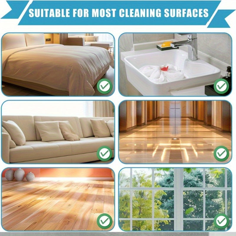 6pcs Reusable Ultra-Fine Fiber Steam Pads for Handheld Steam Cleaners Green Gray