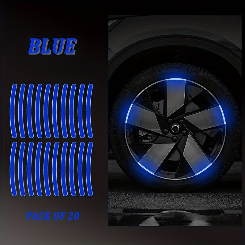 20 Pack Wheel Safety Warning Stickers Self-Adhesive for Vehicle Safety