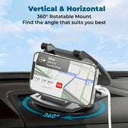 Soporte universal para coche para teléfono móvil, material ABS, impermeable, rotación de 360°, antideslizante