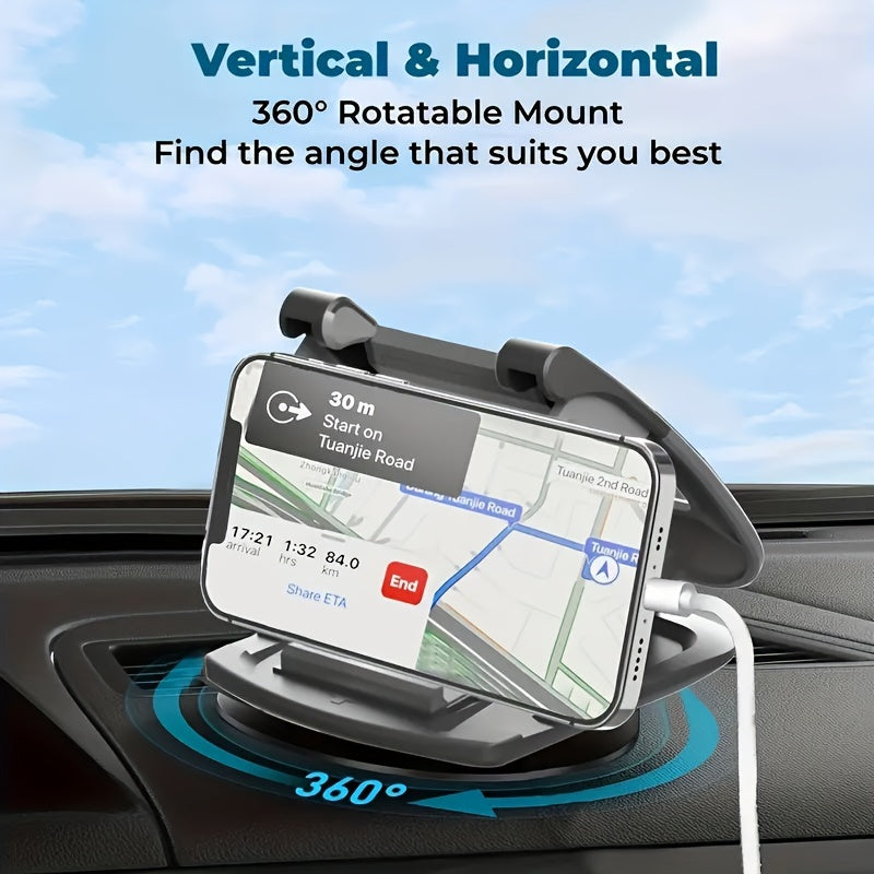 Soporte universal para coche para teléfono móvil, material ABS, impermeable, rotación de 360°, antideslizante
