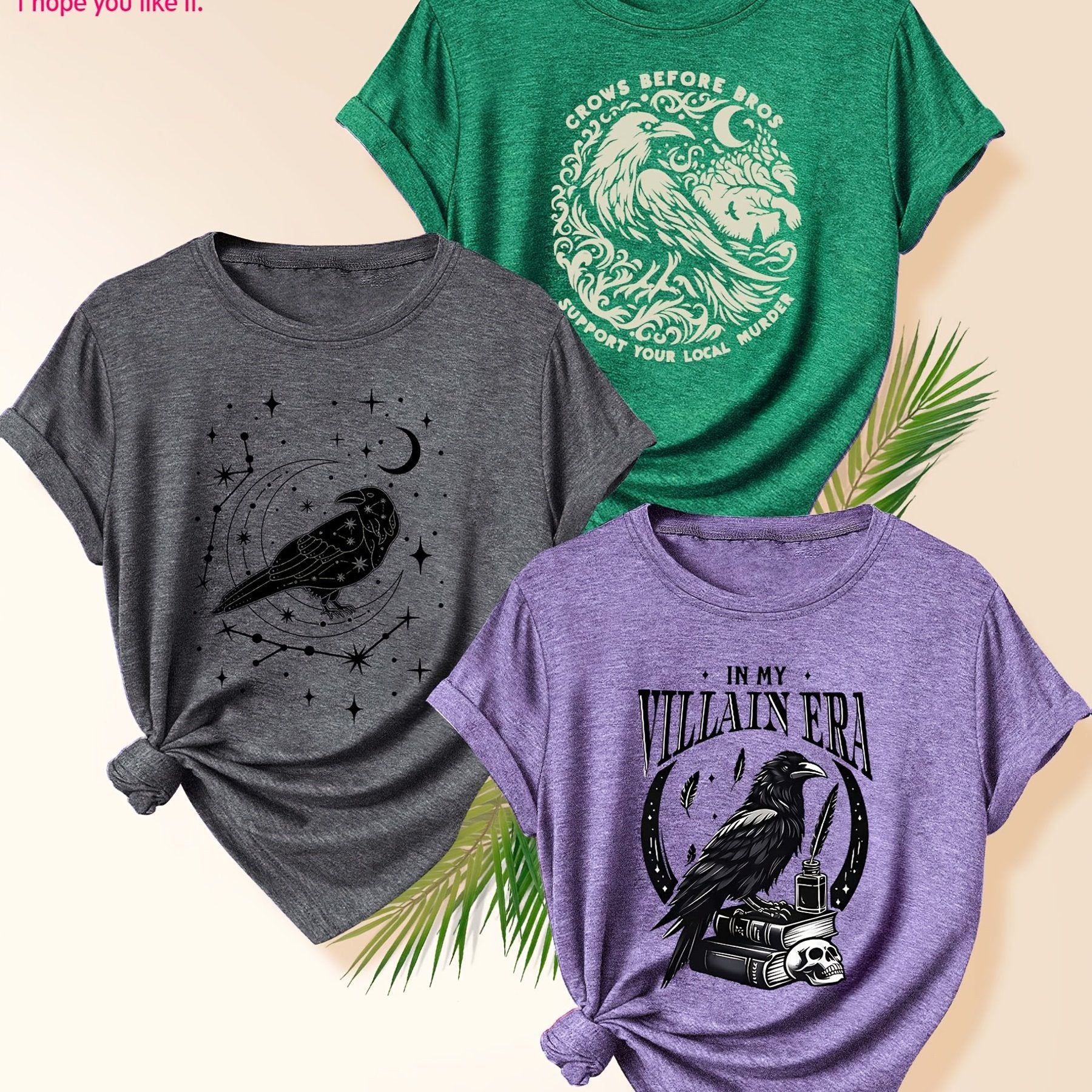 Women’s Cotton Owl Pattern T-Shirt Summer Casual Short Sleeve Multiple Colors