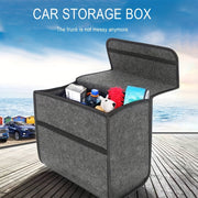 Foldable Car Trunk Organizer Durable Fabric Storage Box with Compartments
