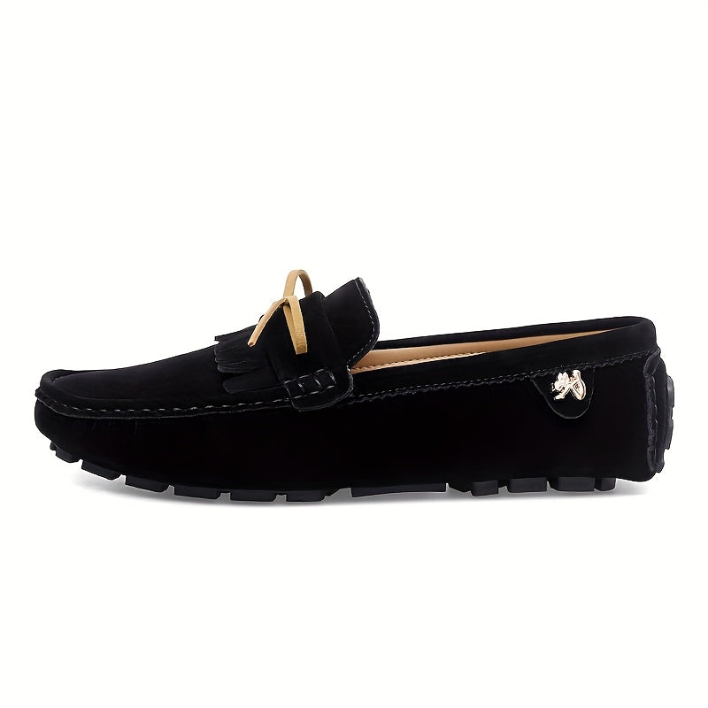 Women's Slip-On Loafers Microfiber Bowknot Tassel Casual Shoes Black Pink Blue Red Green