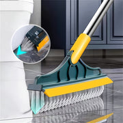 2-in-1 Multi-Surface Cleaning Brush with Long Handle and Squeegee