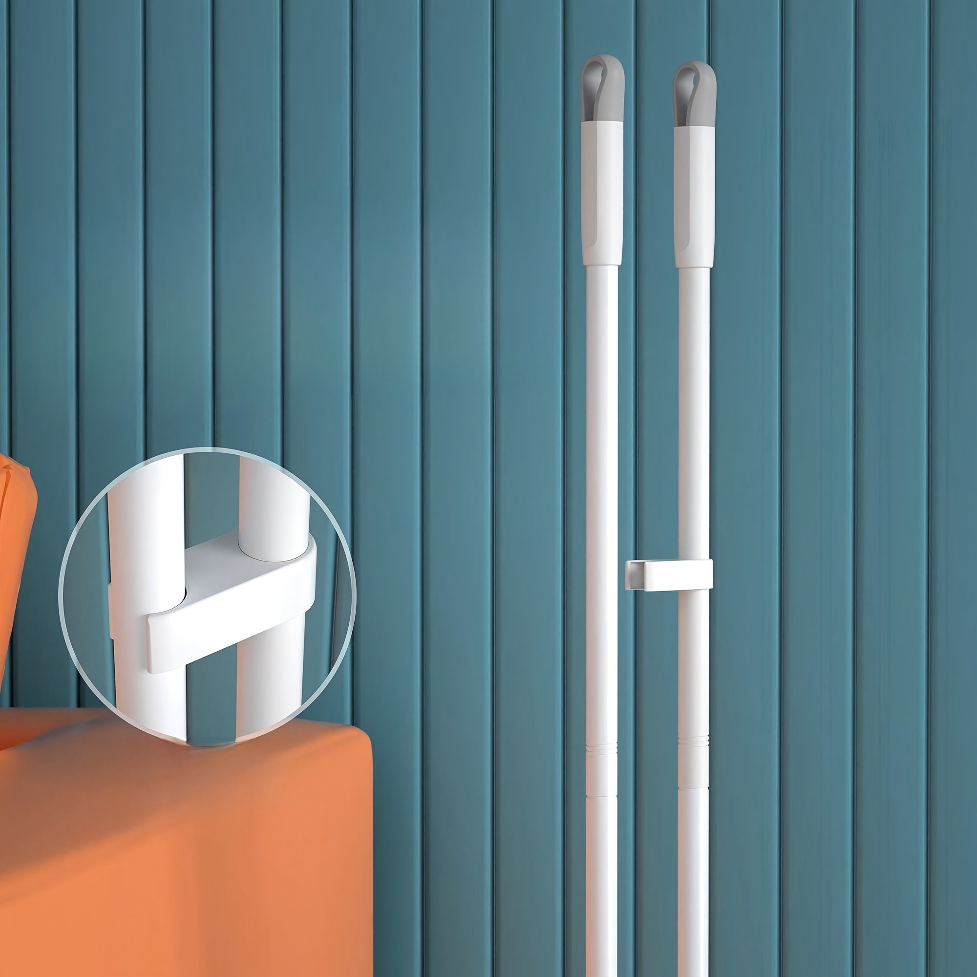 Conjunto de escoba y recogedor con mango largo para limpiar pelo de mascotas, hogar y oficina