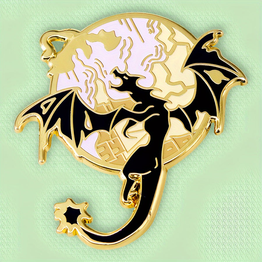 Enamel Pin Fourth Wing Dragon Design Cute Alloy Collar Pin for Jackets Bags Hats