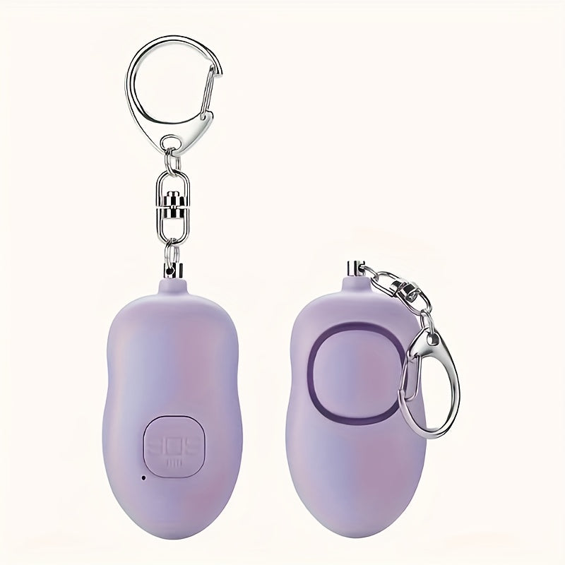 Rechargeable 130dB Personal Safety Alarm Keychain with LED Light for Women and Elderly