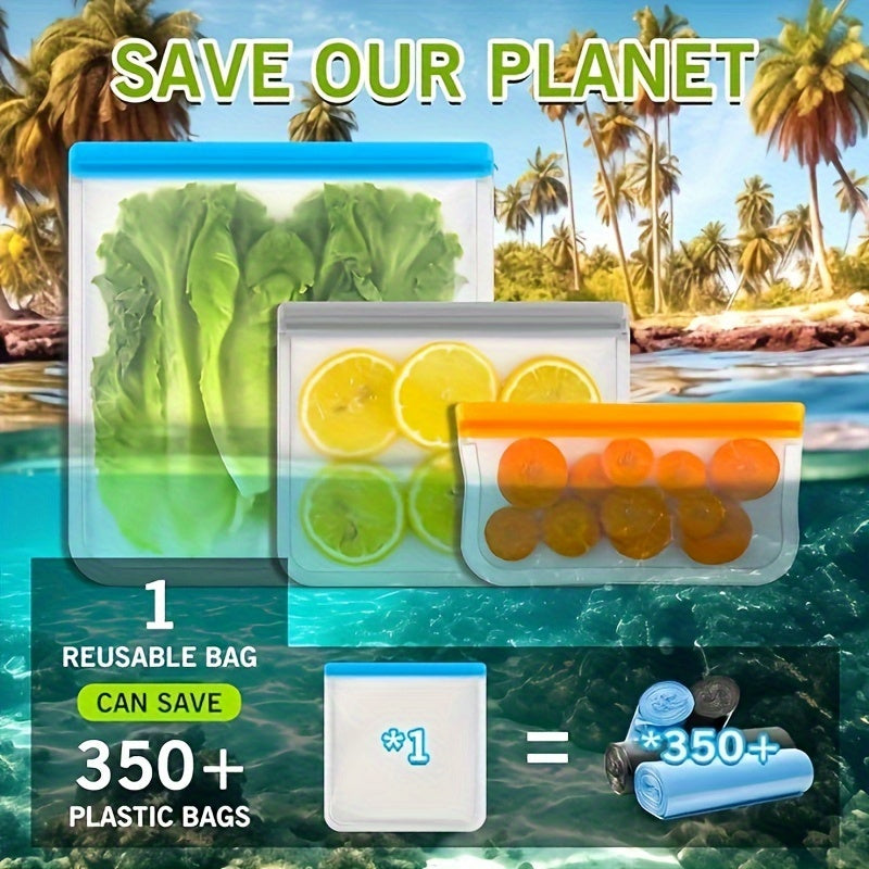 Paquete de 12 bolsas de almacenamiento de silicona reutilizables sin BPA, a prueba de fugas, para alimentos, gran organizador de sándwiches y snacks