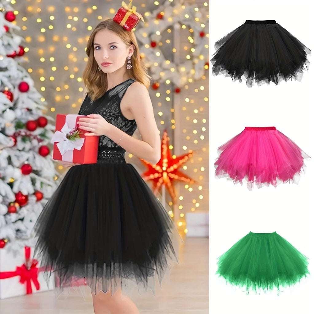 Girls Tulle Tutu Skirt for Weddings and Parties Elastic Waistband Pink 3T