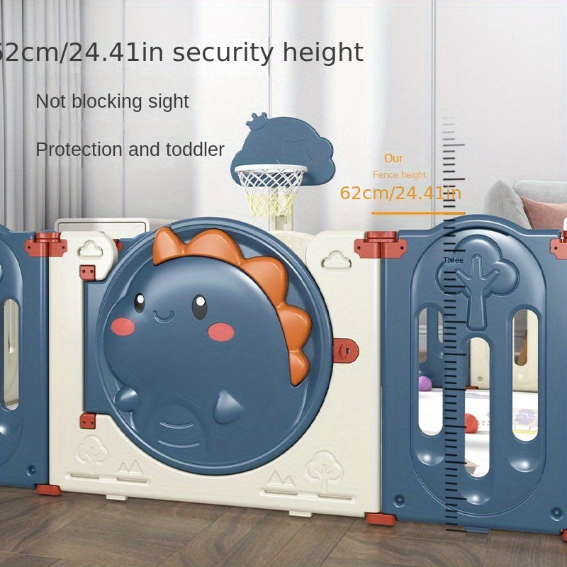 Indoor Baby Playpen Set with Crawling Mat and Safety Fence for Toddlers