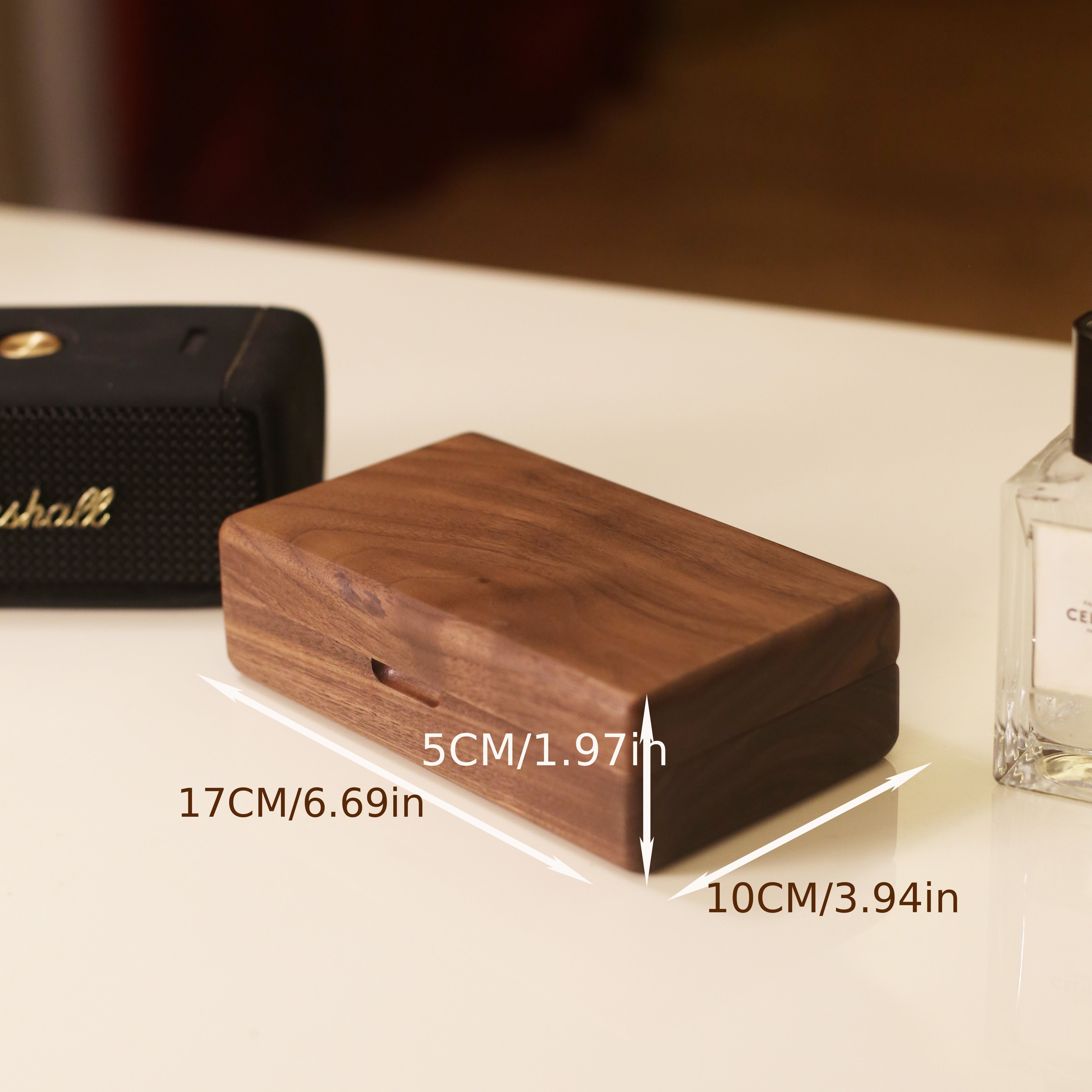 Caja de joyería de madera maciza para bodas, Día de San Valentín, organizador de compromiso para accesorios y recuerdos de novia