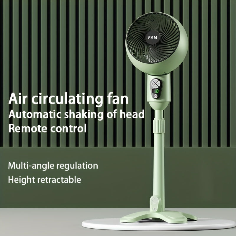 USB Fan with Remote Control Digital Display Adjustable Angles and Wind Speed