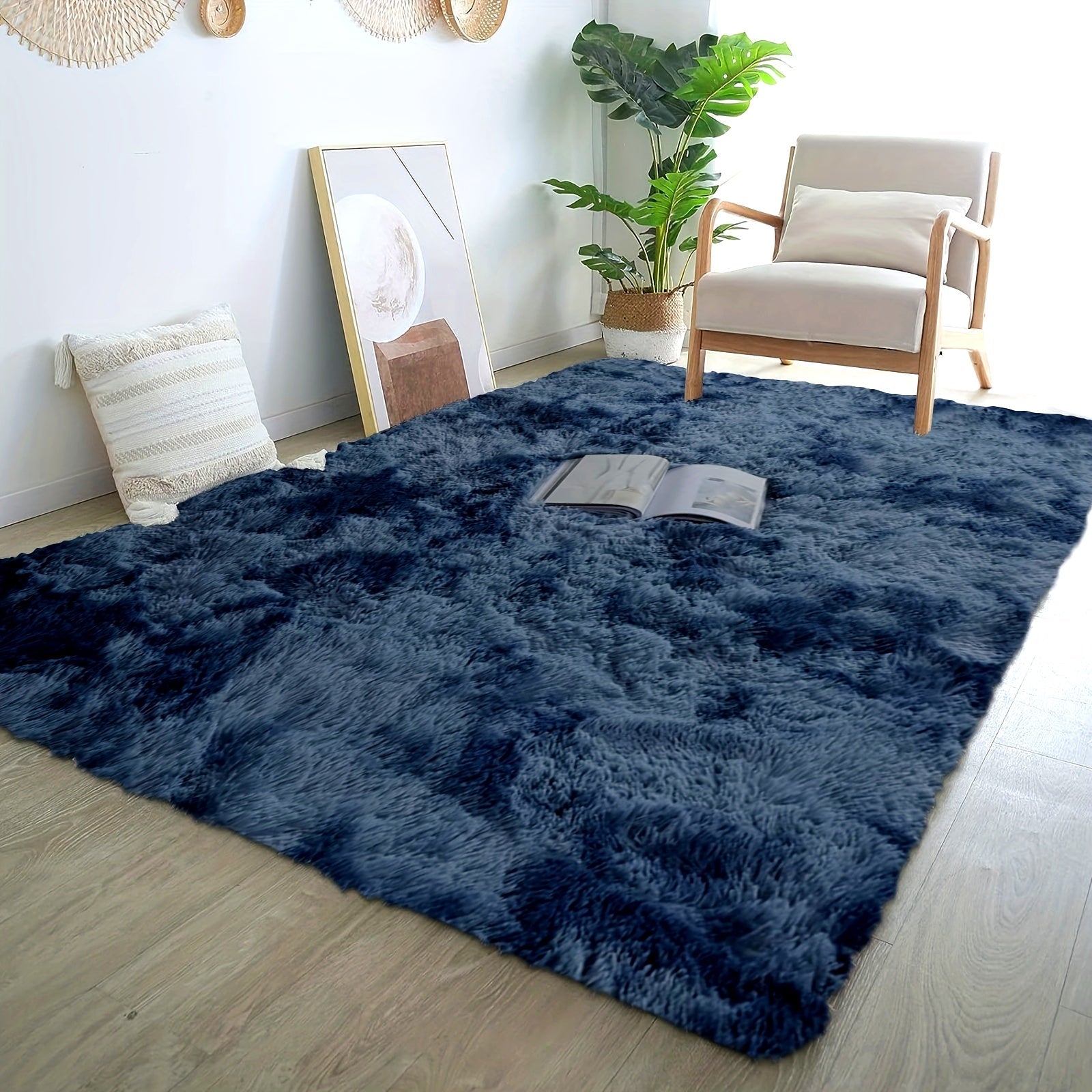 Luxurious Shag Area Rug for Living Room and Bedroom Non-Slip Plush Carpet