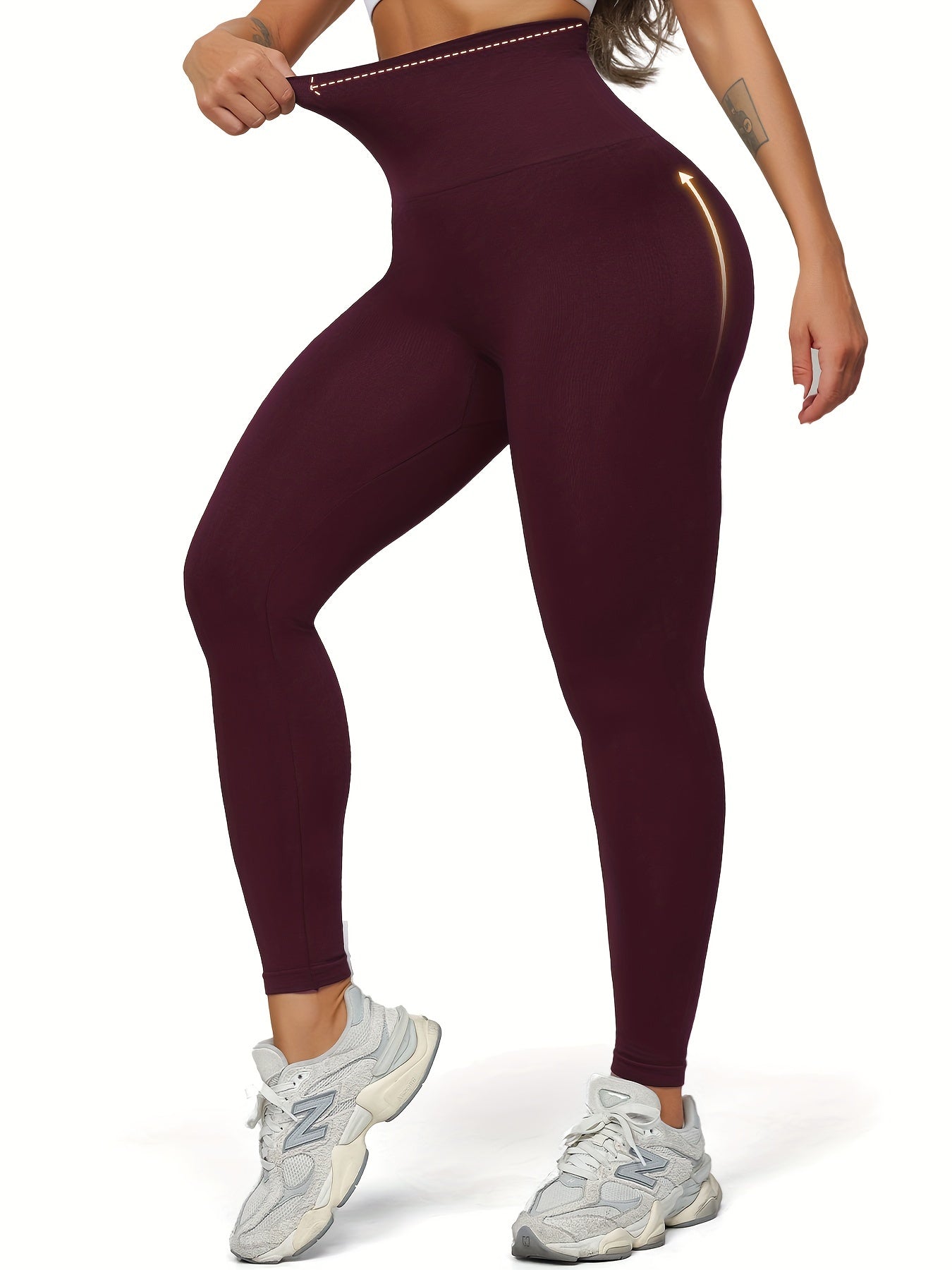 Women's High-Waist Seamless Yoga Leggings Tummy Control Butt Lift Non-See-Through