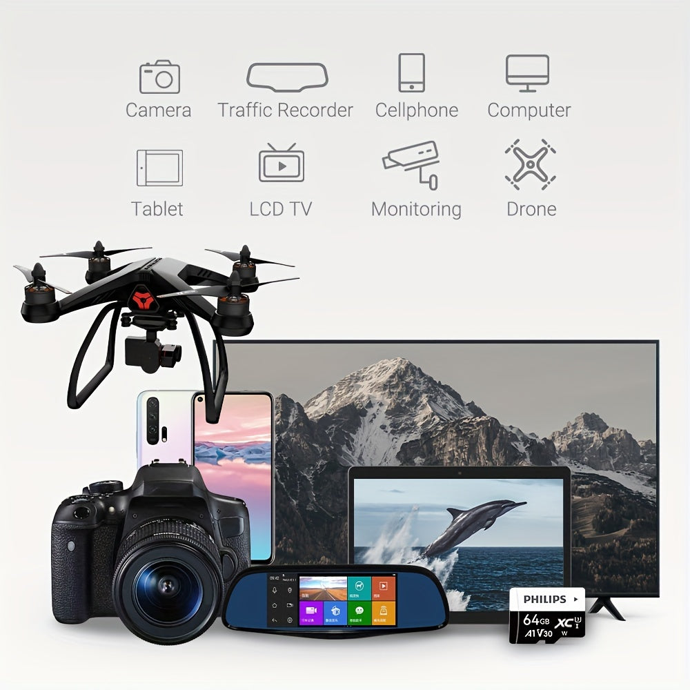 High Speed Micro SD Card 256GB Class 10 for Phone Tablet Camera Drone