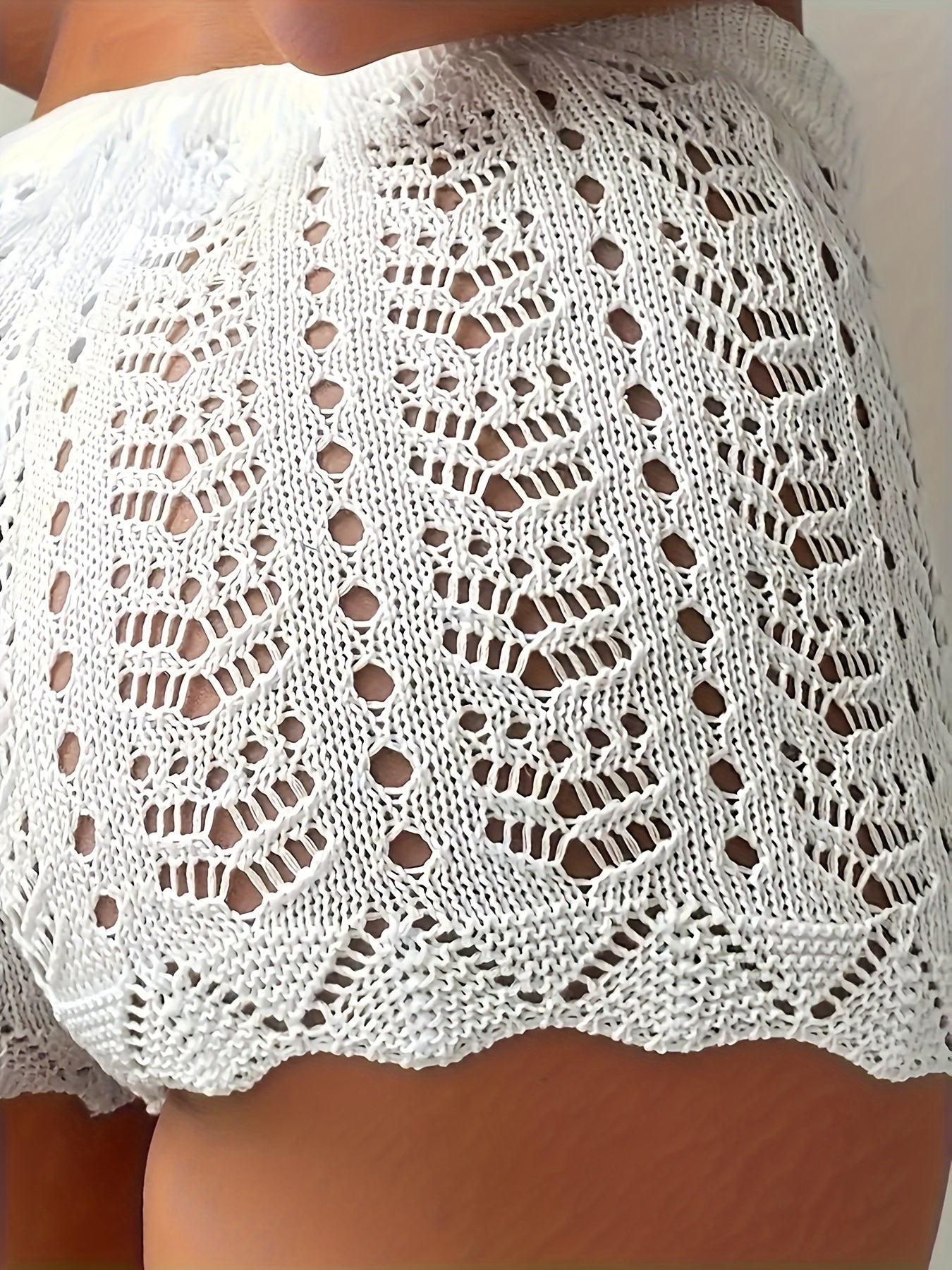 Plus o'lchamli ayollar uchun trikotaj shortlar yozda bo'sh bo'yinli, to'liq rangli plyaj