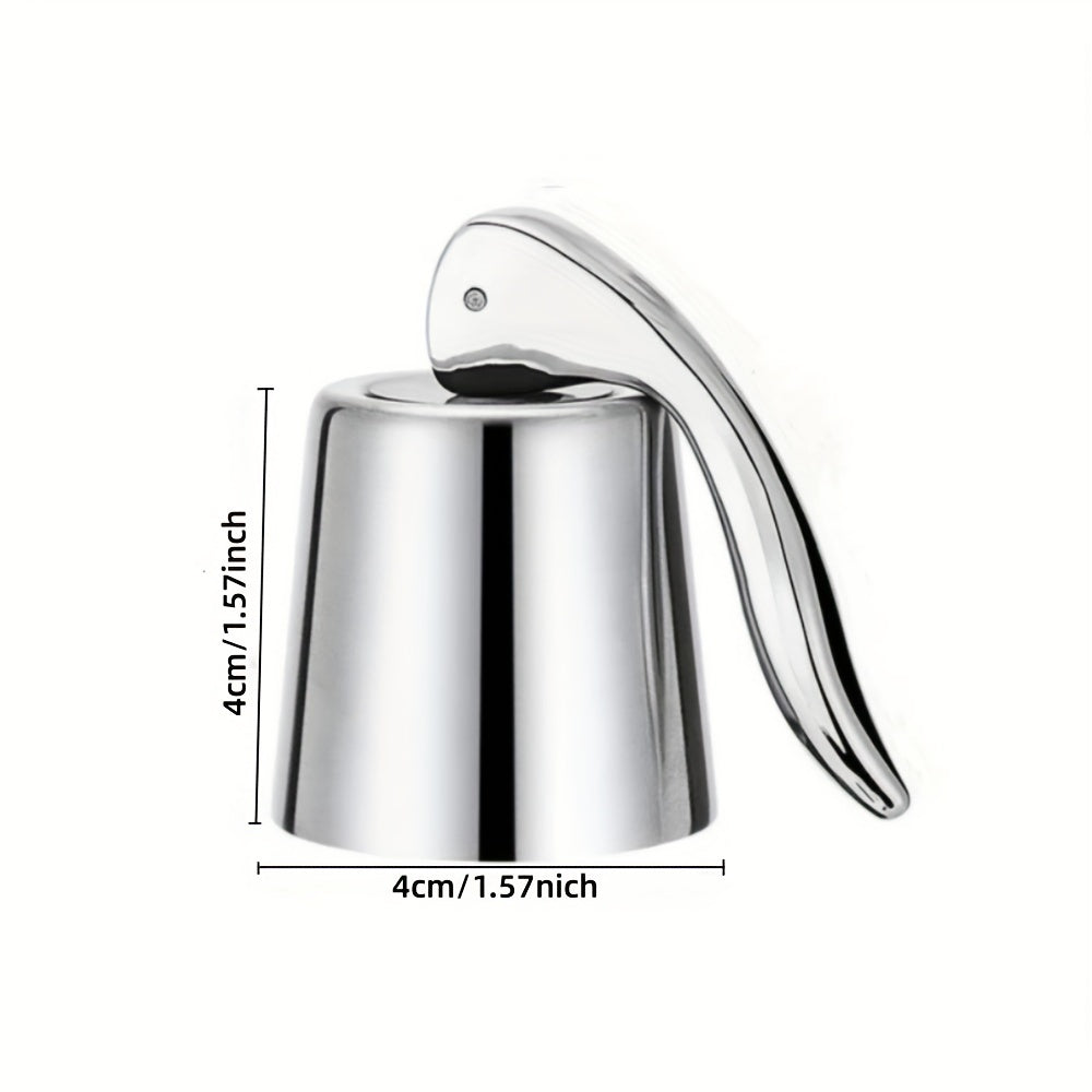 Set of 2 Wine Bottle Stoppers with Silicone Sealers for Freshness Gift for Parties and Holidays