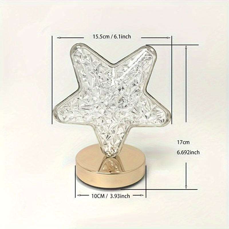 Starry Moon Night Light USB Powered Decorative Bedside Lamp