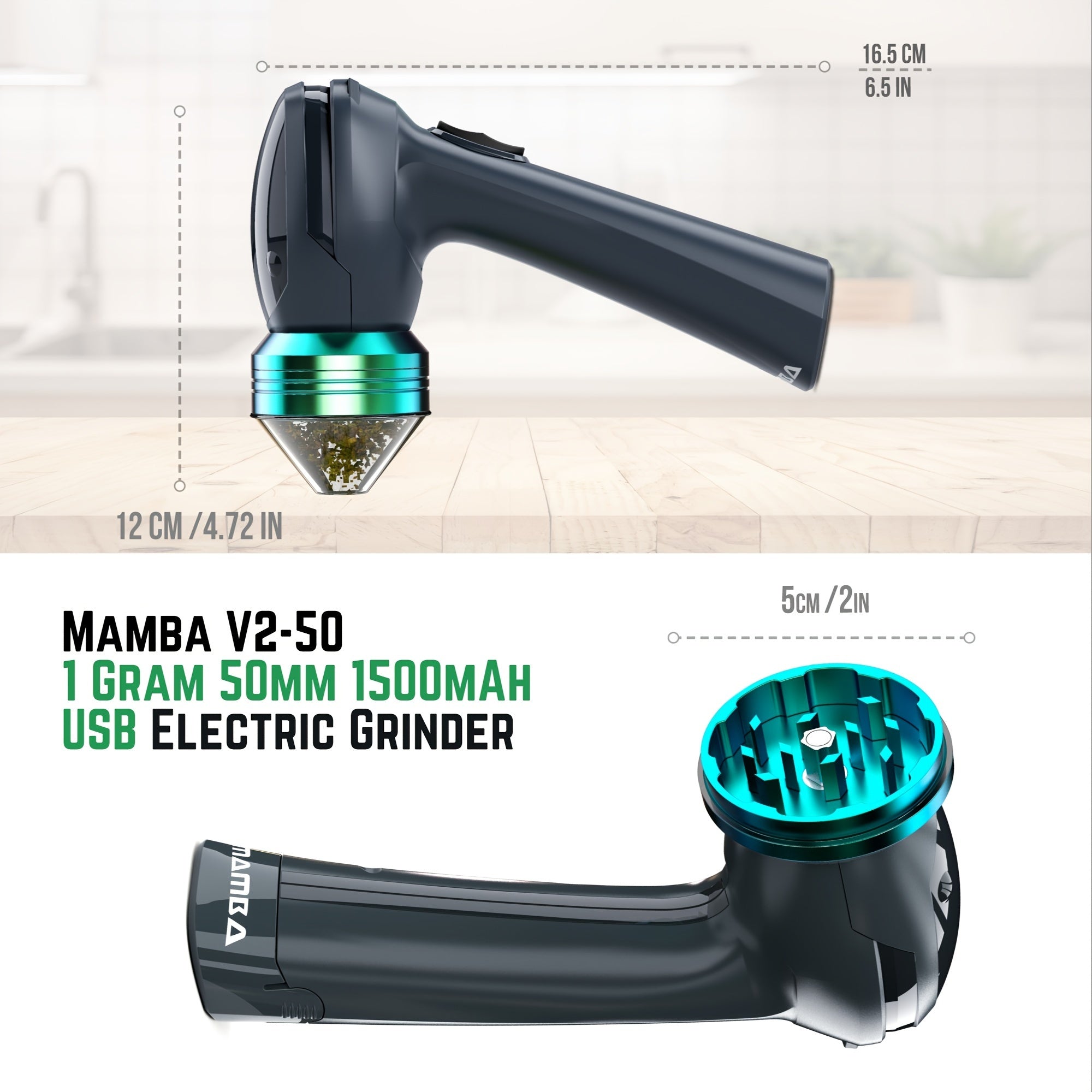 Rechargeable Electric Grinder for Vegetables and Leaves Portable Kitchen Tool