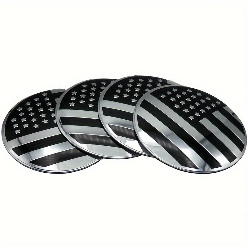 4 шт. наклейки-эмблемы для колесных центровых колпачков с американским флагом, 2,2 дюйма, для автомобиля, внедорожника, грузовика
