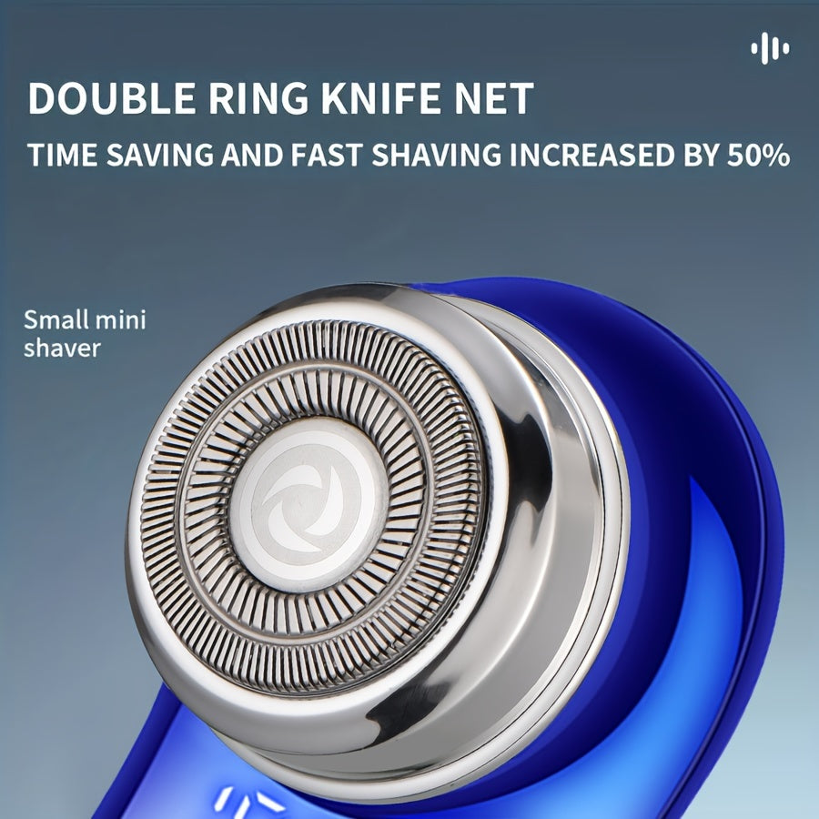 Электрическая бритва для мужчин USB-зарядка с LED-дисплеем Быстрая зарядка из нержавеющей стали Спиральный триммер для путешествий Подарок