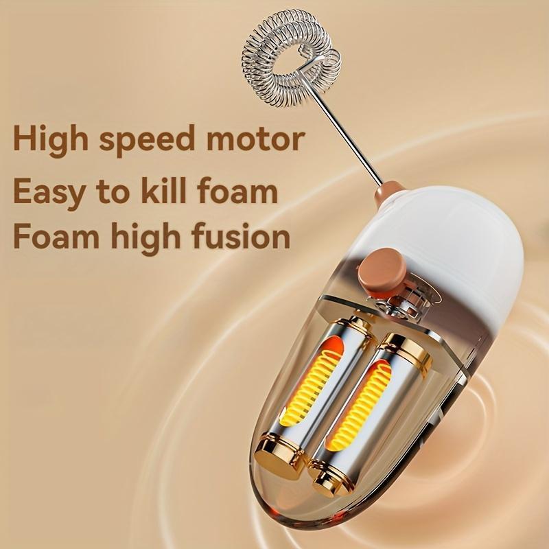 Portable Milk Frother Battery Operated for Frothy Coffee and Creamy Drinks