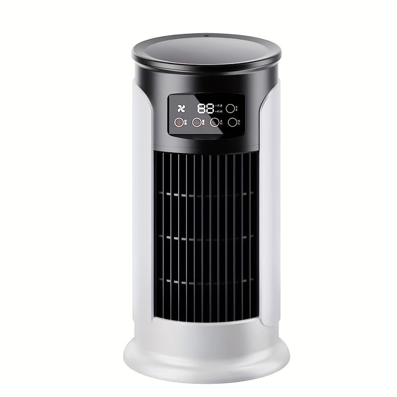 Portable USB air conditioner humidifier with LED light cooling fan for home office use