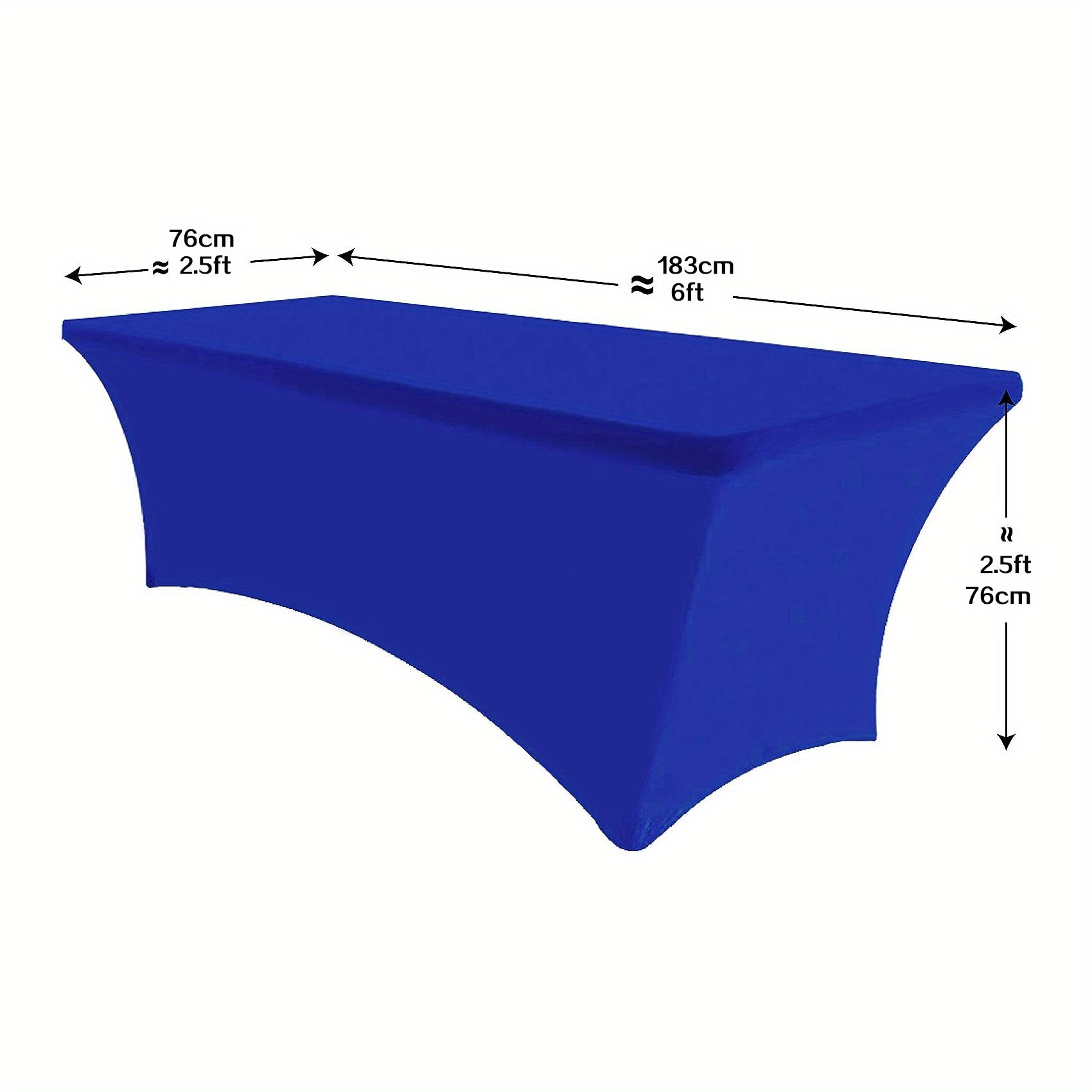 Spandex Rectangular Table Cover Washable Wrinkle-Resistant Stretchy for Events