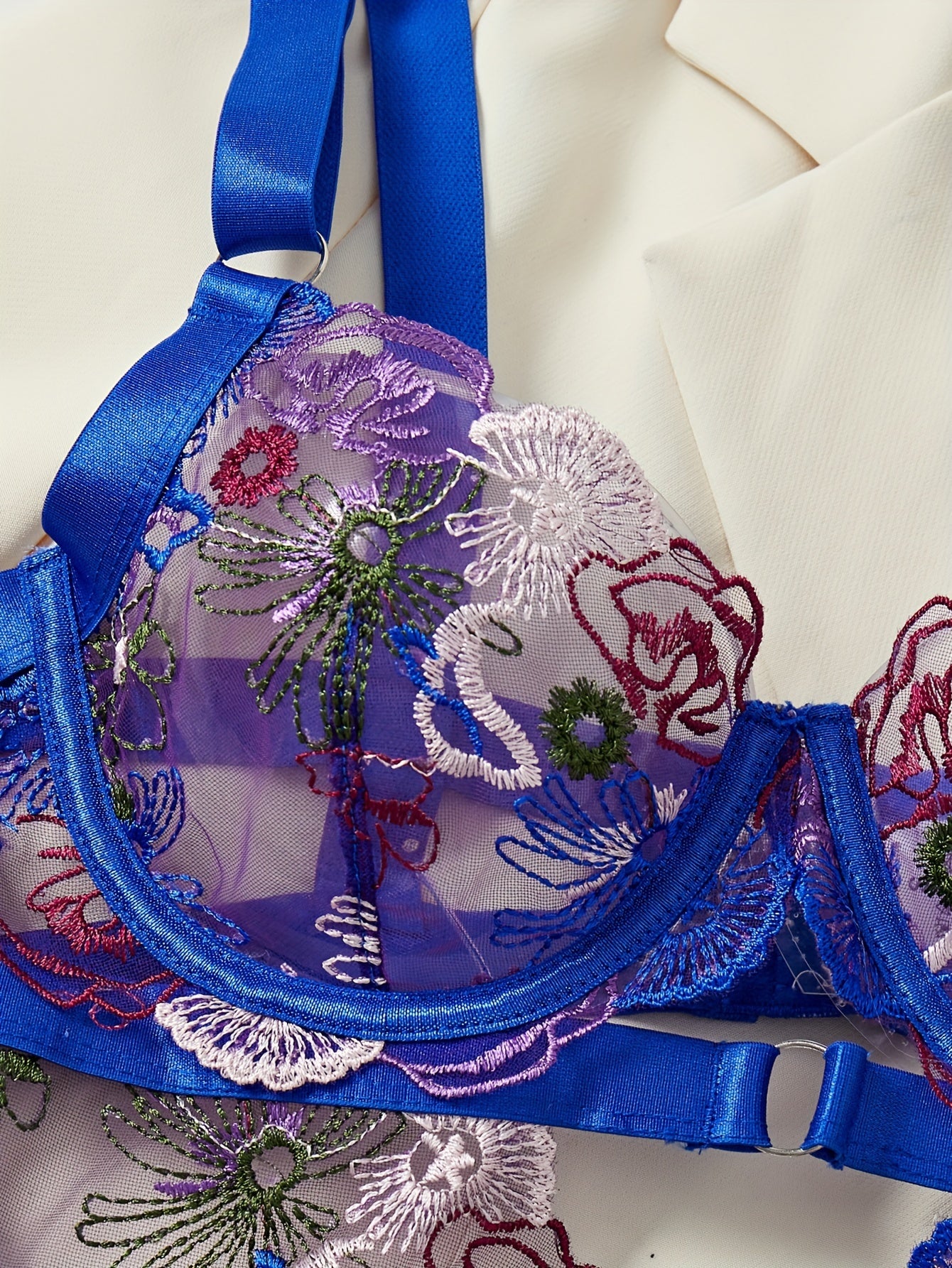 Women's Valentine's Day Bodysuit Mesh Embroidered Print Polyester Elastane