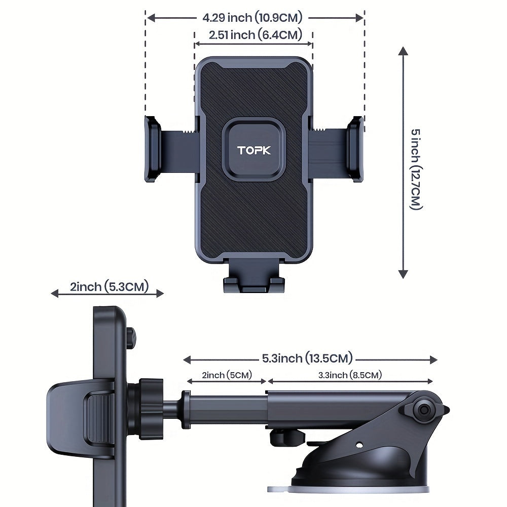 Soporte universal para teléfono de coche, soporte duradero para tablero, ajustable, compatible con smartphones