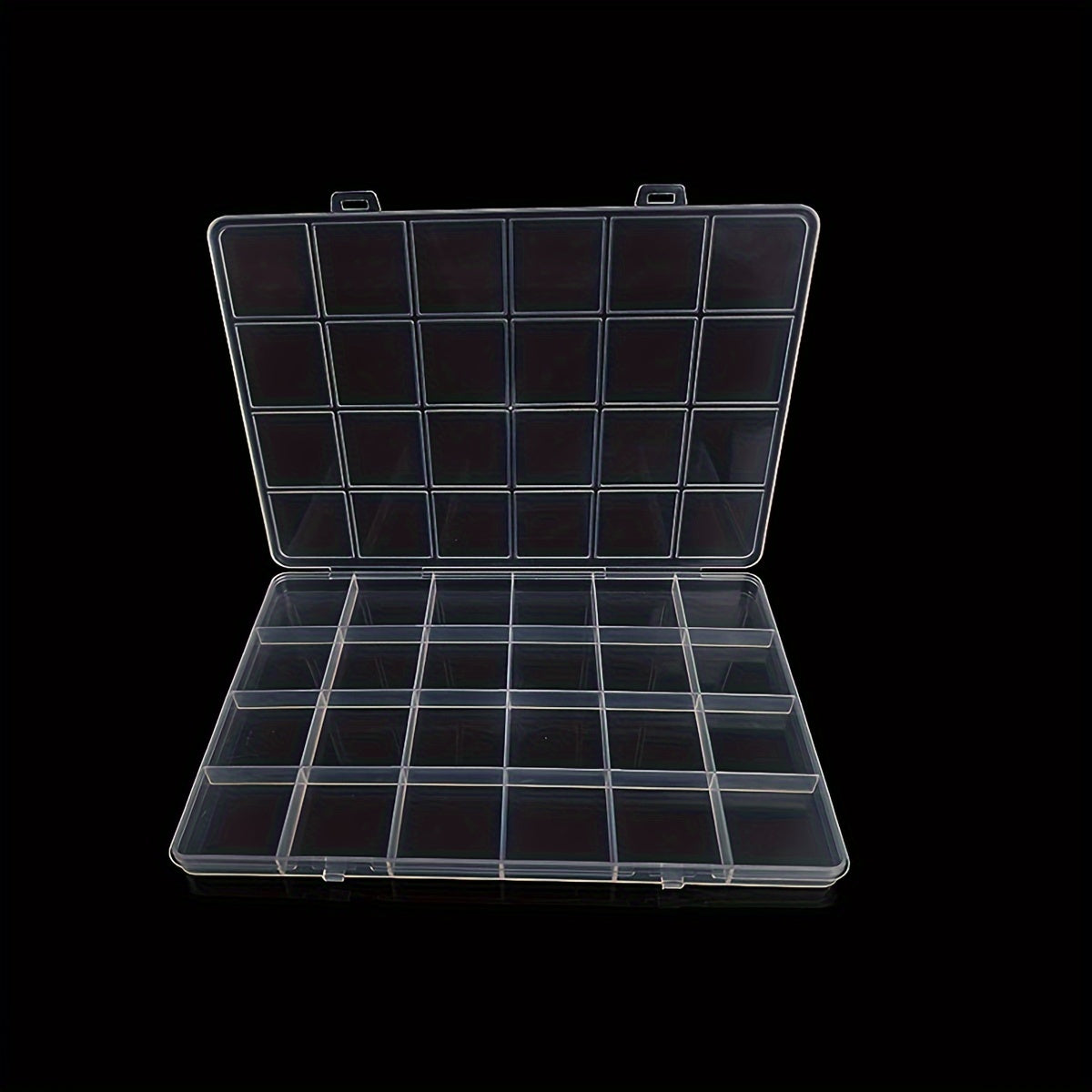 Clear Plastic Jewelry Organizer with 28 Compartments for Earrings Rings Necklaces