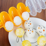 Пластиковый шейкер для рисовых шариков для детей с мультяшными дизайнами, удобный кухонный гаджет для приготовления круглых рисовых шариков, идеален для домашнего использования