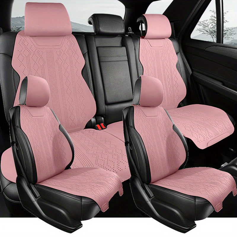 Набор чехлов для автомобильных сидений для всех сезонов из высококачественной замши, прочная подушка сиденья