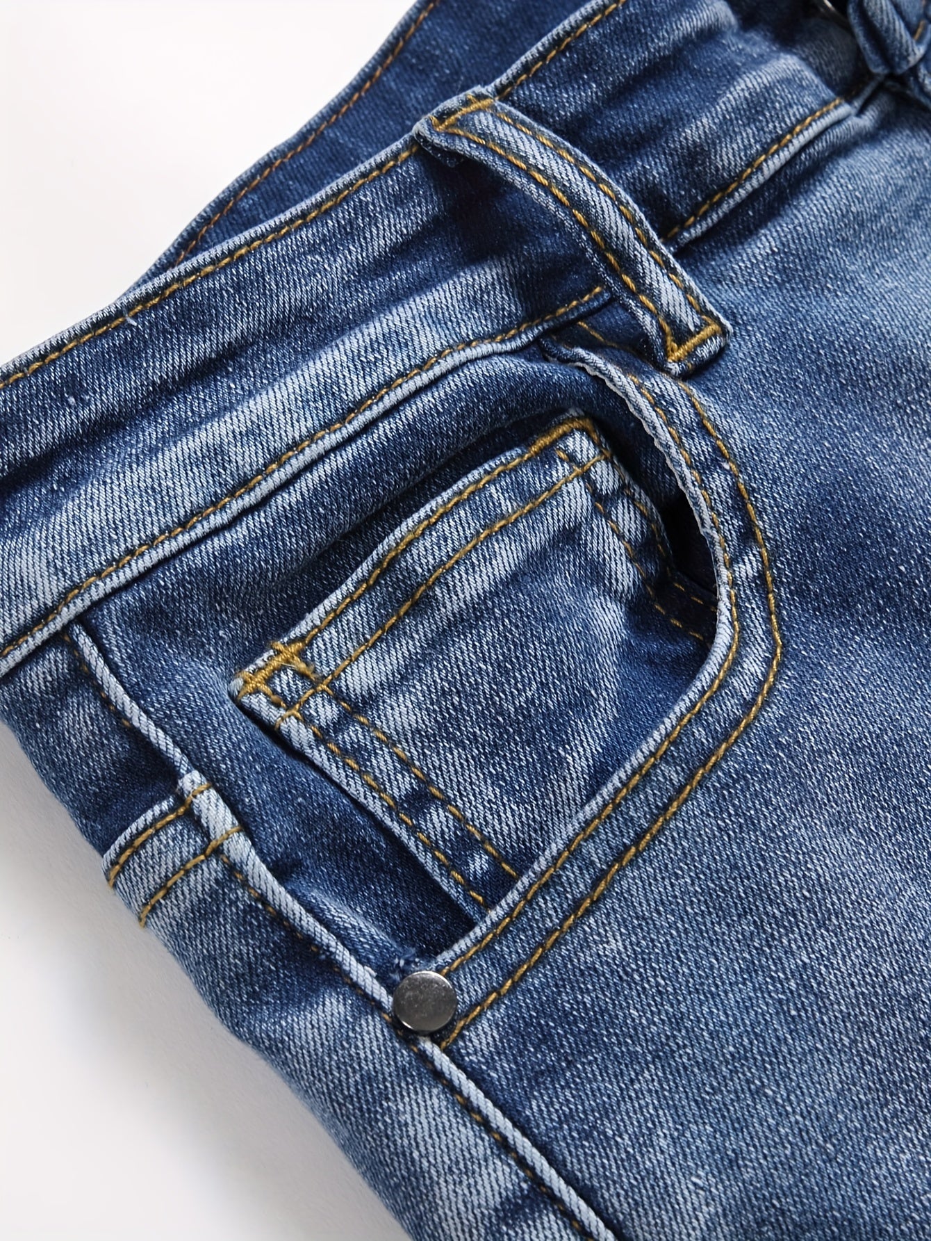 Boys Embroidered Graffiti Jeans with Elastic Waist and Cuffs Cotton Blend All-Season