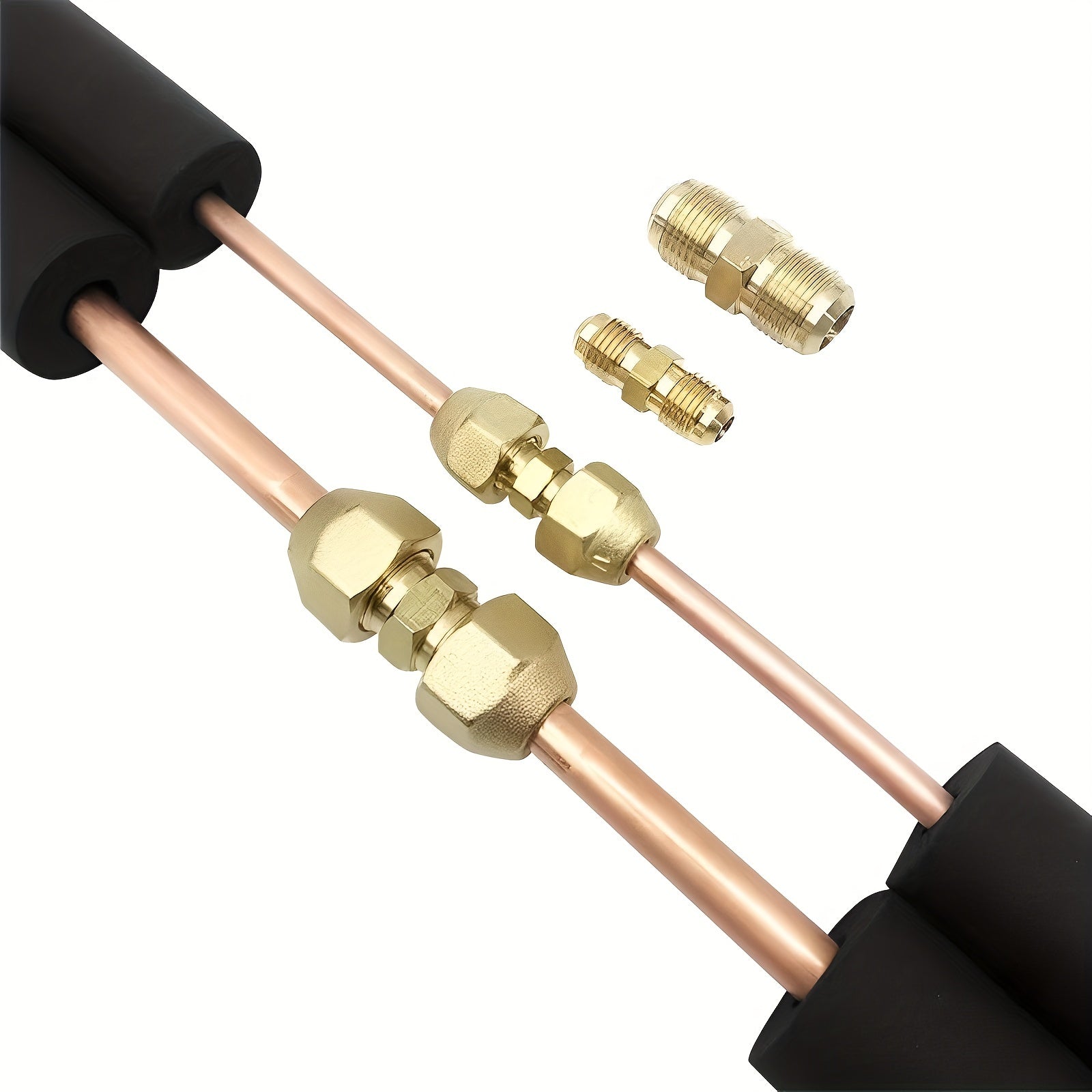 Brass Air Conditioning Copper Tube Adapter Female Male Flare Thread 1/4 3/8 1/2 5/8 3/4 Leak-Proof Joint
