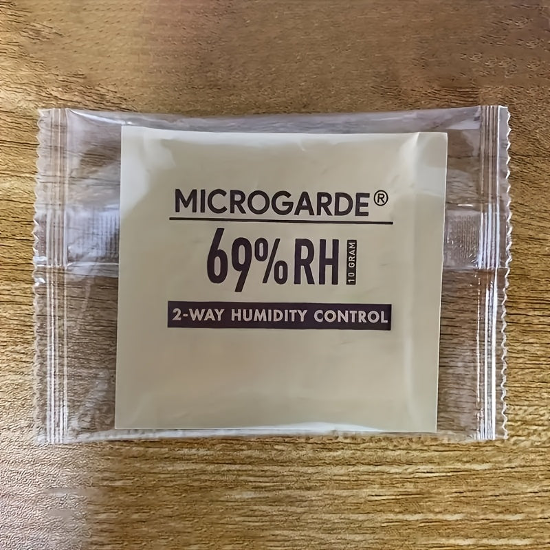 2pcs Portable Cigar Humidity Control Bags Beige Dual-Action No Electricity