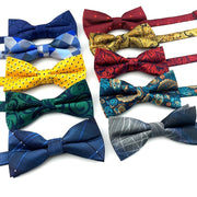 Men's Bow Tie Polyester Jacquard Fabric for Formal Events