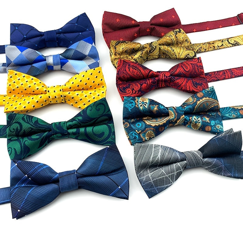Men's Bow Tie Polyester Jacquard Fabric for Formal Events