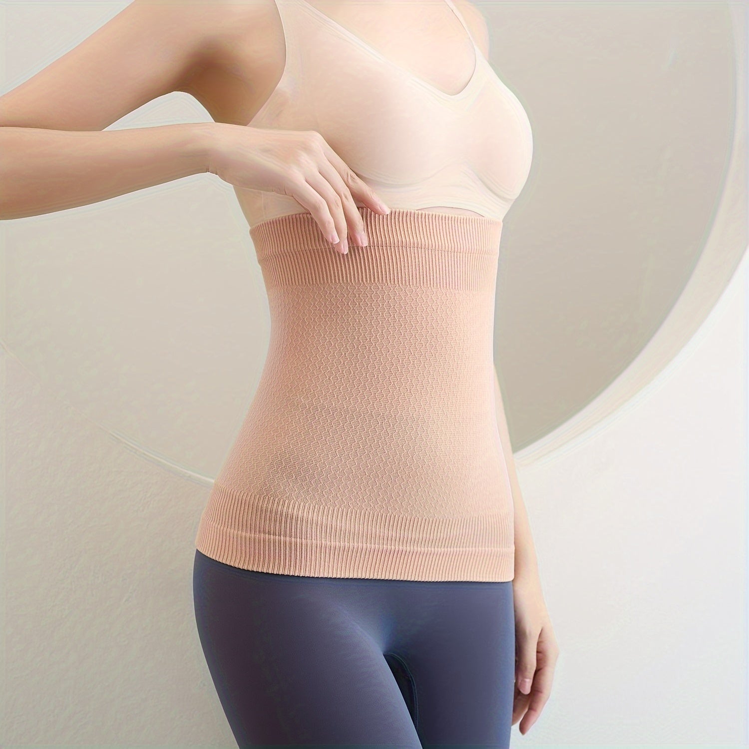 Seamless Waist Trainer for Women Tummy Control Shapewear with Breathable Knit Fabric