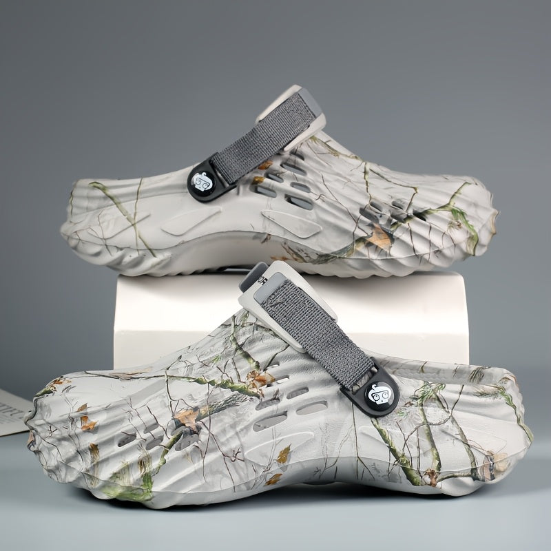 Women's Plus Size Camouflage Slip-On Clogs Lightweight Breathable EVA