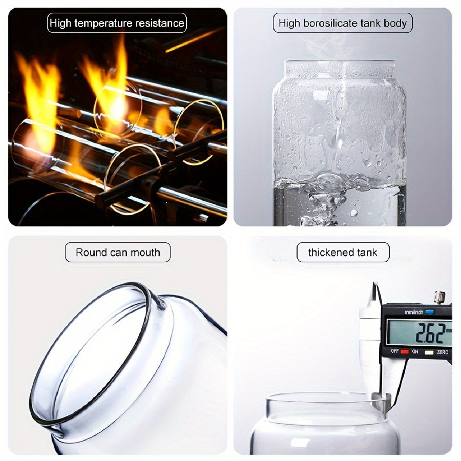 Glass Storage Jar with Bamboo Lid 1 Piece Kitchen Pantry Container for Snacks Spices