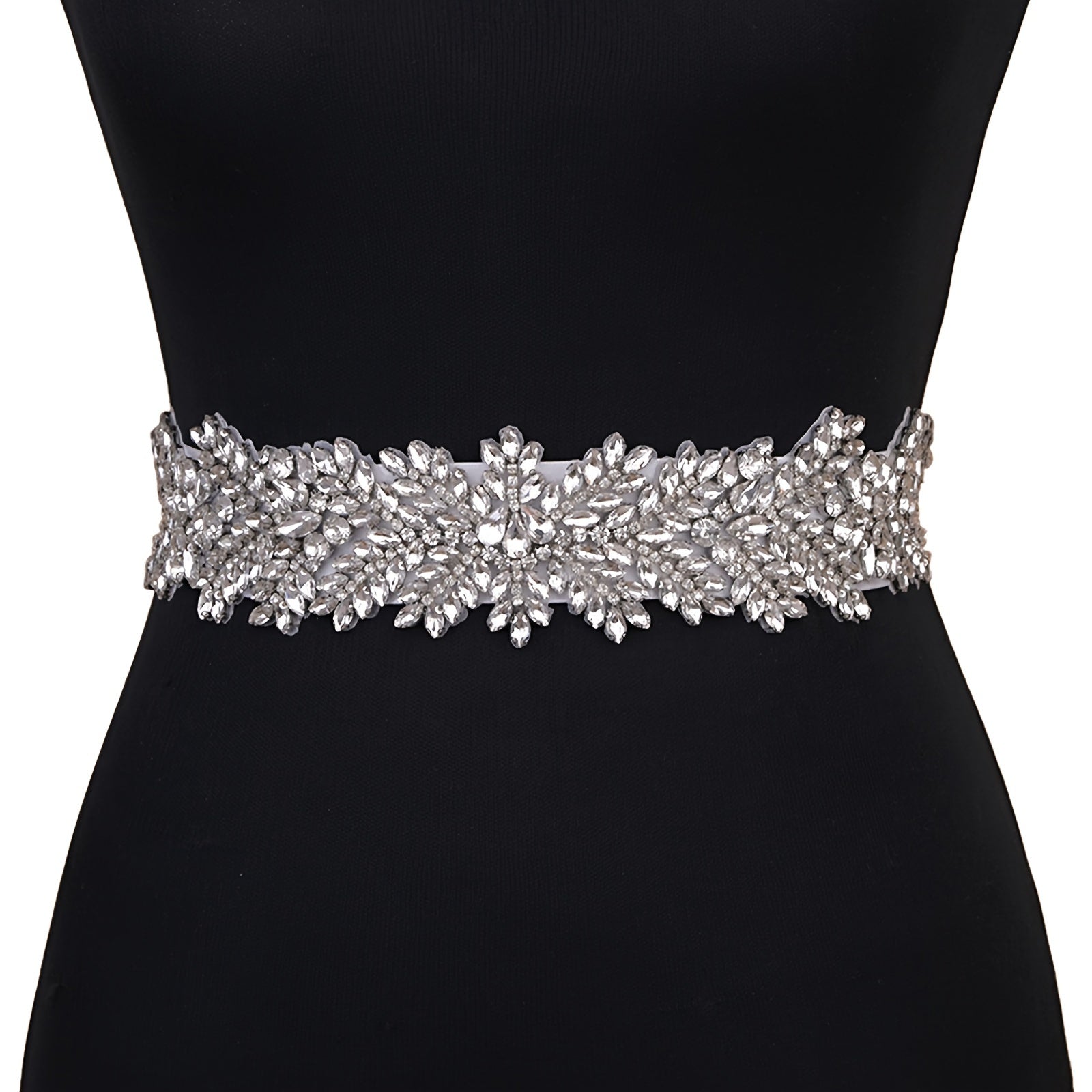 Faja de pedrería nupcial con cinturilla ancha para vestidos de boda ropa formal