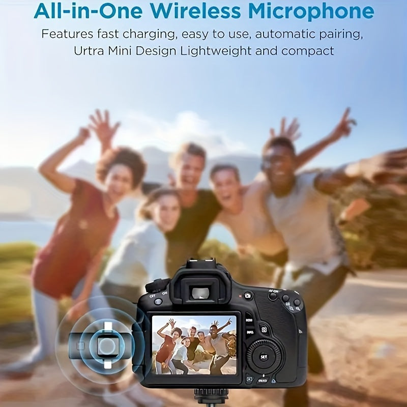 Wireless Lavalier Microphone for Mobile Phones Cameras and Computers 3-in-1 Wireless Condenser for Interviews Podcasts Vlogs