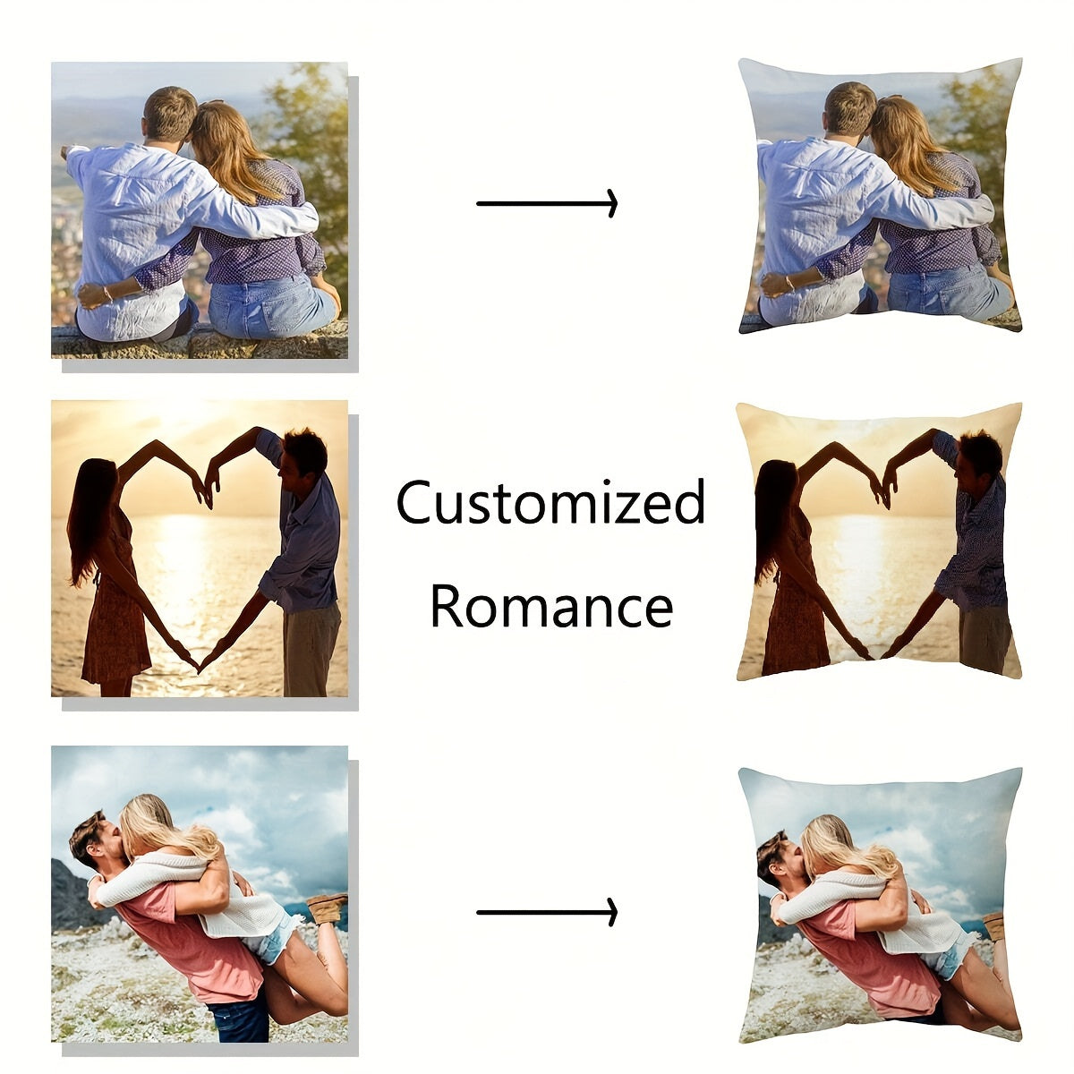 Funda de almohada personalizada para vacaciones y regalos, impresión por un lado, decoración del hogar