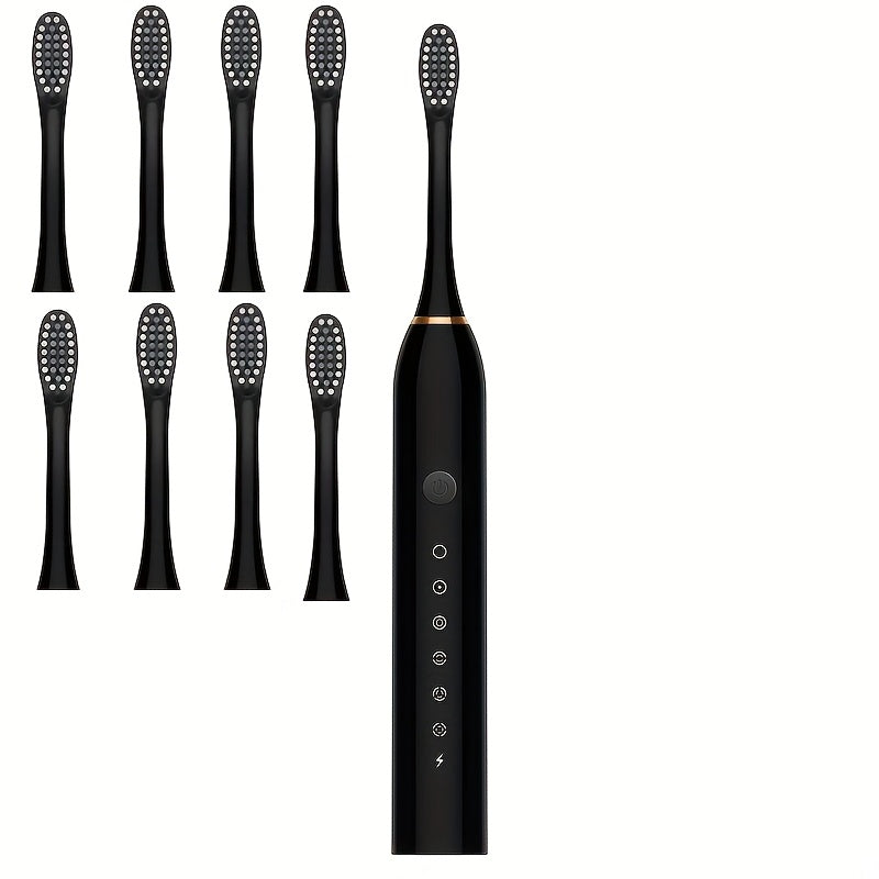 Набор электрических зубных щеток Sonic для взрослых с 8 запасными насадками и 6 режимами