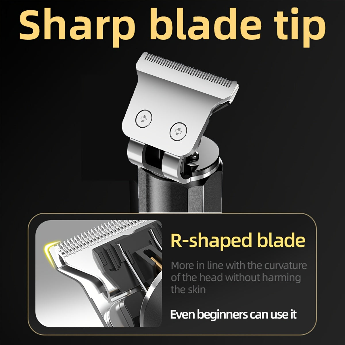 Men's Electric Hair Clipper with LED Display 3-Speed USB Rechargeable Grooming